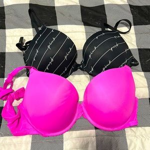 PINK push up bras